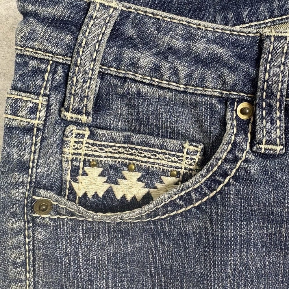 Rock & Roll Denim Jeans Womens 28X32 Bootcut Flare Western Rhinestone Y2K - Picture 11 of 11